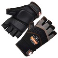 Ergodyne 900 2XL Black Half-Finger Impact Gloves 17696